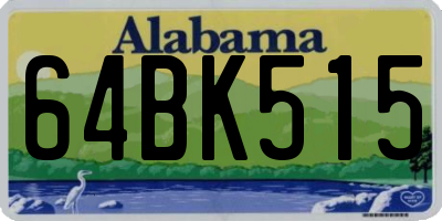 AL license plate 64BK515