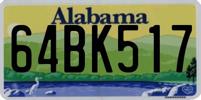 AL license plate 64BK517