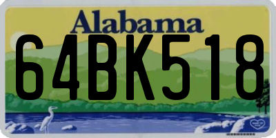 AL license plate 64BK518