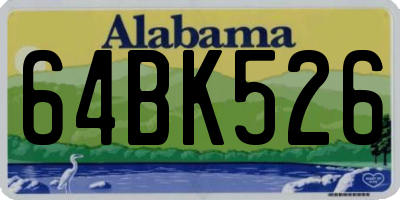 AL license plate 64BK526