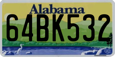 AL license plate 64BK532