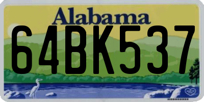AL license plate 64BK537