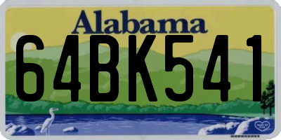 AL license plate 64BK541
