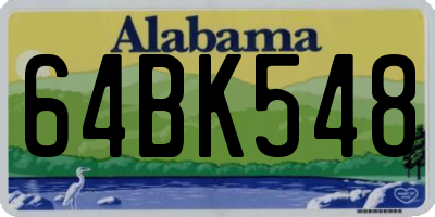 AL license plate 64BK548