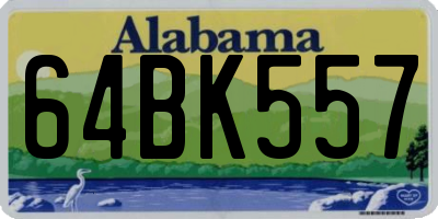 AL license plate 64BK557
