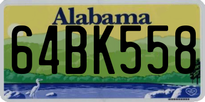 AL license plate 64BK558