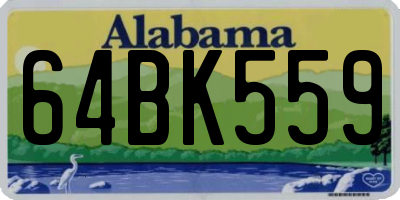AL license plate 64BK559