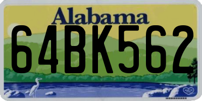 AL license plate 64BK562