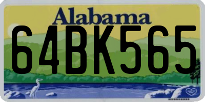 AL license plate 64BK565