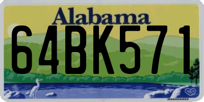 AL license plate 64BK571