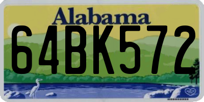 AL license plate 64BK572