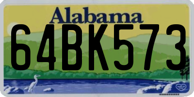AL license plate 64BK573