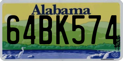 AL license plate 64BK574