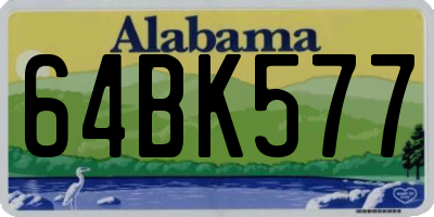 AL license plate 64BK577