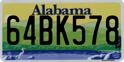 AL license plate 64BK578