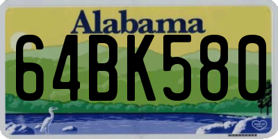AL license plate 64BK580