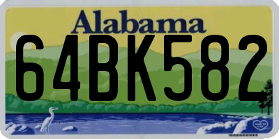 AL license plate 64BK582