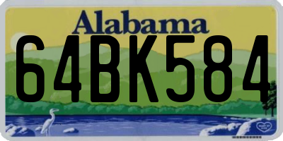 AL license plate 64BK584