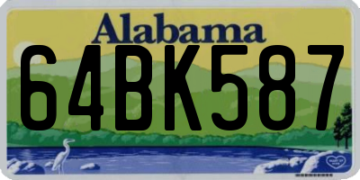 AL license plate 64BK587