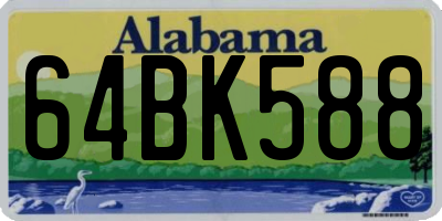 AL license plate 64BK588