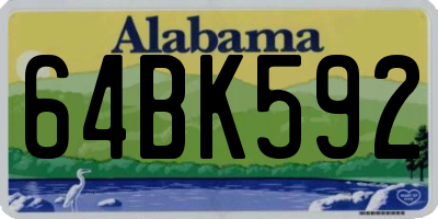 AL license plate 64BK592