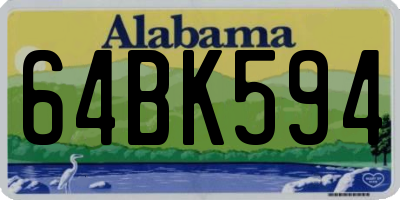 AL license plate 64BK594