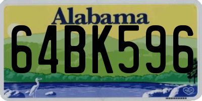 AL license plate 64BK596