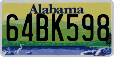 AL license plate 64BK598