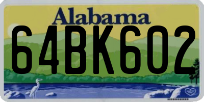 AL license plate 64BK602
