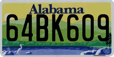 AL license plate 64BK609