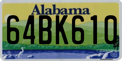 AL license plate 64BK610