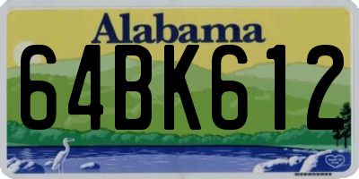AL license plate 64BK612