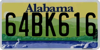 AL license plate 64BK616