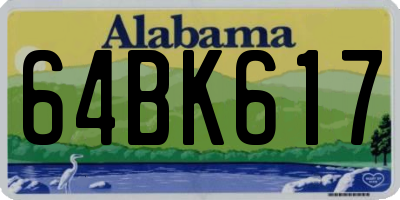 AL license plate 64BK617