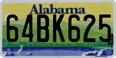 AL license plate 64BK625