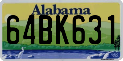 AL license plate 64BK631
