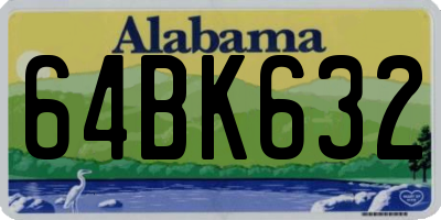 AL license plate 64BK632