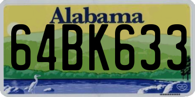 AL license plate 64BK633