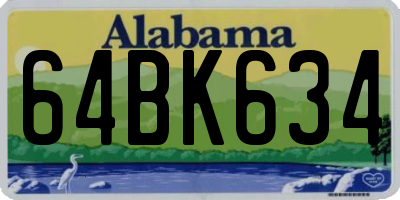 AL license plate 64BK634