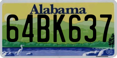 AL license plate 64BK637