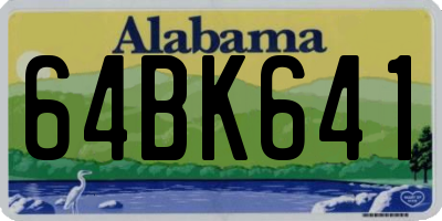 AL license plate 64BK641