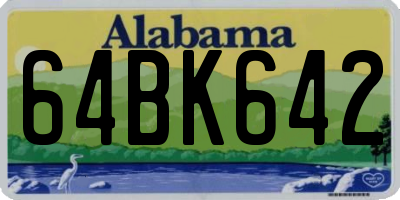 AL license plate 64BK642