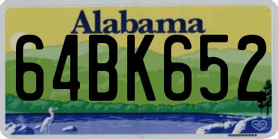 AL license plate 64BK652