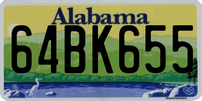AL license plate 64BK655