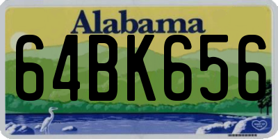 AL license plate 64BK656
