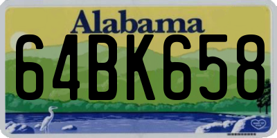 AL license plate 64BK658