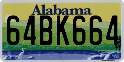 AL license plate 64BK664