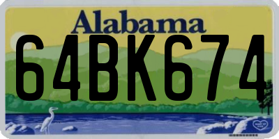 AL license plate 64BK674