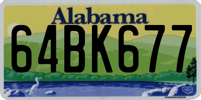AL license plate 64BK677