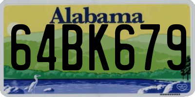 AL license plate 64BK679